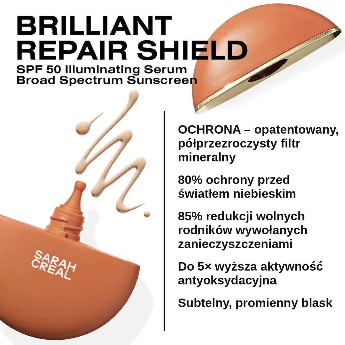 IMG_6037 Sarah Creal Brilliant Repair Shield SPF 50 - ochronne serum z efektem glow