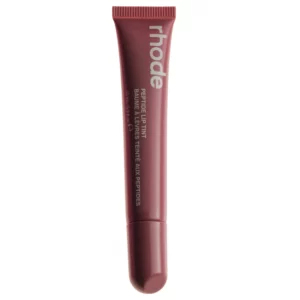 Tubka Rhode Peptide Lip Tint w odcieniu Salty Tan – ciemnoróżowy, mauve balsam do ust z peptydami.