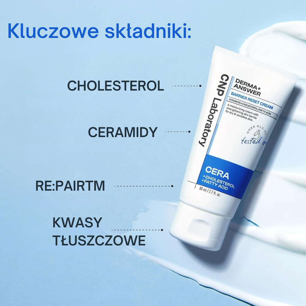 CNP-Laboratory-Derma-Answer-Barrer-Reset-Cream (6) CNP Laboratory Derma Answer Barrier Reset Cream – kluczowe składniki: ceramidy, cholesterol, kwasy tłuszczowe i kompleks RE:PAIR wspierający regenerację skóry