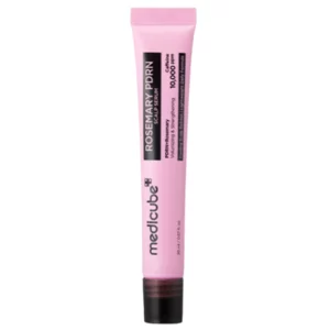 Medicube Rosemary PDRN Scalp Serum – serum do skóry głowy z PDRN i rozmarynem, różowa tuba 20 ml na białym tle.