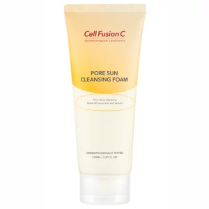 Cell Fusion C Pore Sun Cleansing Foam 150 ml – dermatologicznie testowana pianka do oczyszczania porów.