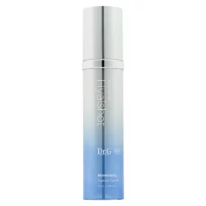 Butelka Dr.G Into Moisturizing Serum Hyalshot o pojemności 50 ml, ustawiona pionowo na białym tle; widoczne srebrno-niebieskie opakowanie z pompką i nazwą produktu.