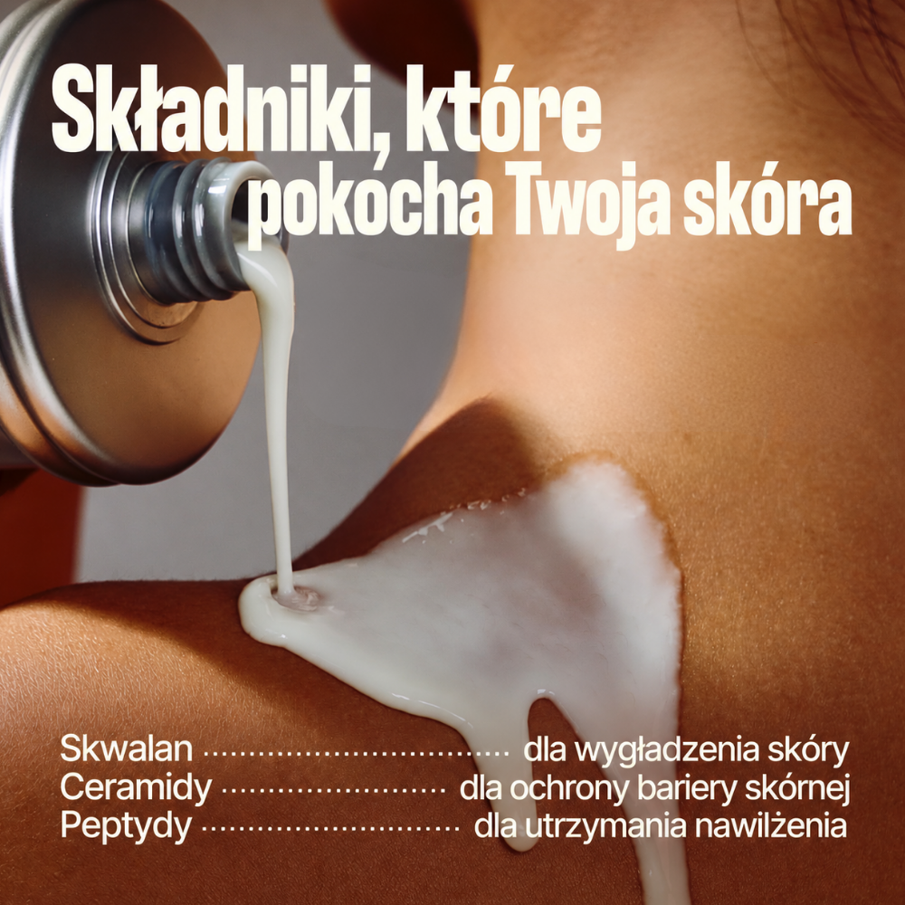 Knock Zesty Melt In Body Toner (4) Knock Zesty Melt In Body Toner - mleczna formuła do ciała ze skwalanem, ceramidami i peptydami, wspierająca wygładzenie, barierę ochronną i utrzymanie nawilżenia skóry.