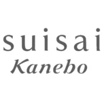 Logo marki Suisai Kanebo na jasnym tle w eleganckim, minimalistycznym stylu typograficznym.