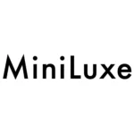 Mini Luxe logotyp marki kosmetycznej na białym tle.