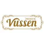 Logotyp Vussen marki kosmetycznej na jasnym tle.