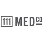 Logotyp marki 111 MedCo na białym tle.