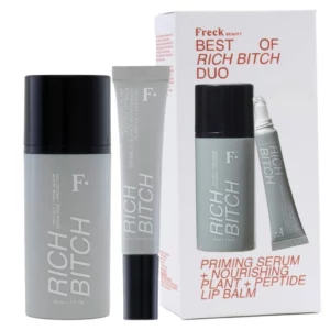 Zdjęcie przedstawia zestaw kosmetyków Freck Beauty "Best of Rich Bitch Duo", składający się z dwóch produktów
