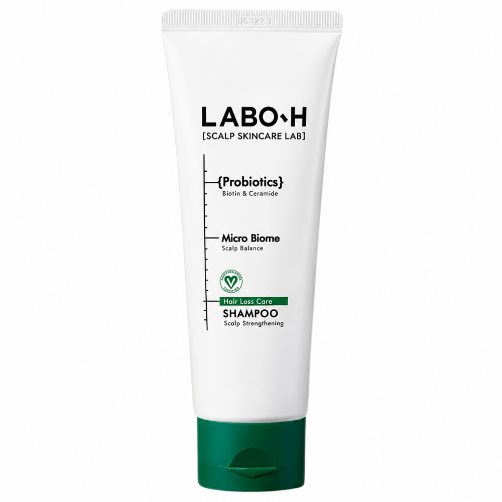 LABO-H Scalp Strengthening Shampoo LABO-H Scalp Strengthening Shampoo – szampon wzmacniający skórę głowy z probiotykami, biotyną i ceramidami,