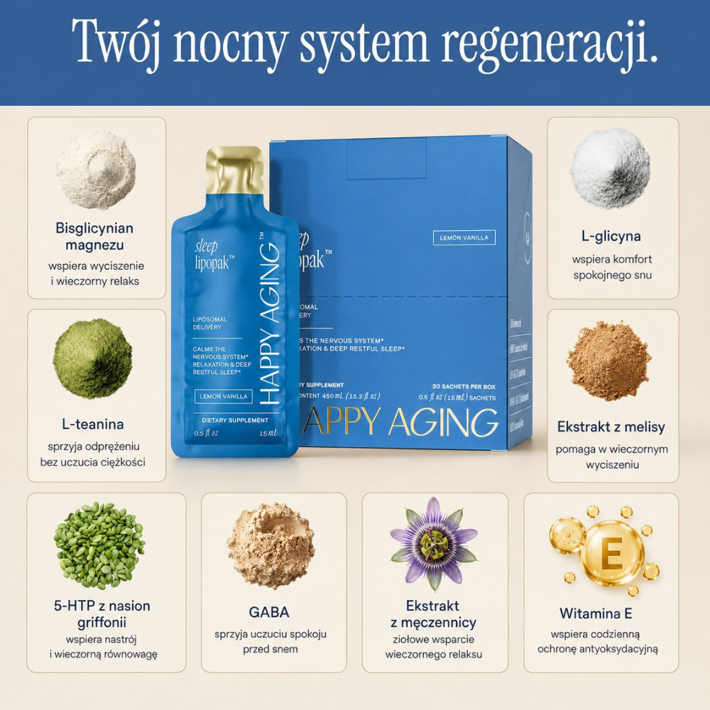 Happy-Aging-Sleep-Lipopak-Lemon-Vanilla (3) Happy Aging Sleep Lipopak Lemon Vanilla - dobranoc w saszetce