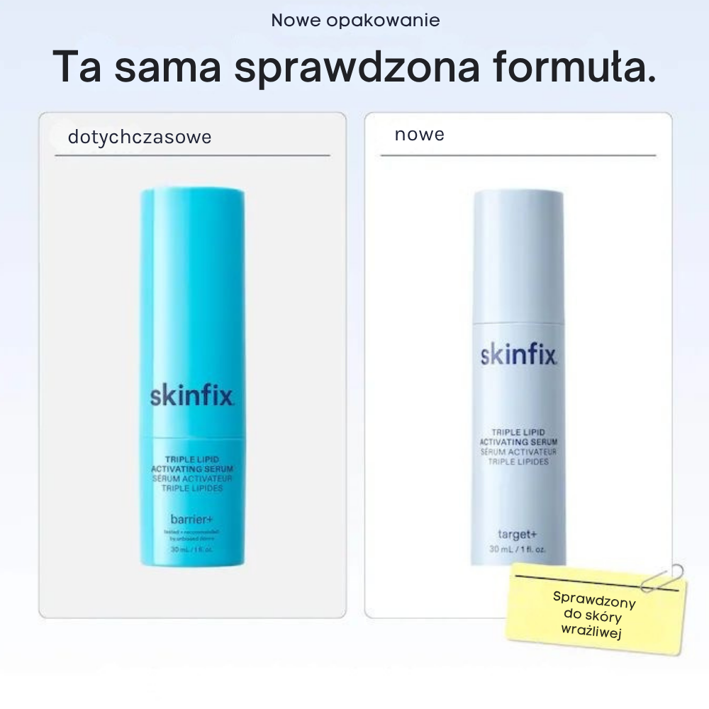 Skinfix Triple Lipid Serum Skinfix Triple Lipid Serum ukazane w dwóch dostępnych szatach graficznych.