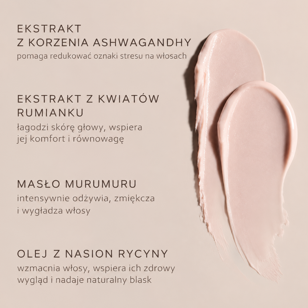 Emi Jay Hair Smoothing Balm - pogromca niesfornych kosmyków (3) Emi Jay Angelstick Hair Styling Stick - kluczowe składniki: ekstrakt z ashwagandhy i rumianku, masło murumuru oraz olej rycynowy wspierające wygładzenie, odżywienie i zdrowy wygląd włosów.