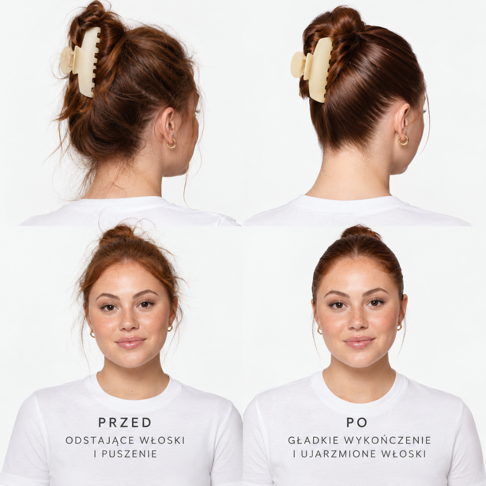Emi Jay Hair Smoothing Balm - pogromca niesfornych kosmyków (4) Emi Jay Angelstick Hair Styling Stick - kluczowe składniki: ekstrakt z ashwagandhy i rumianku, masło murumuru oraz olej rycynowy wspierające wygładzenie, odżywienie i zdrowy wygląd włosów. tekst alternatywny Emi Jay Angelstick Hair Styling Stick - efekt przed i po zastosowaniu: wygładzenie odstających, puszących się włosków i bardziej dopracowane wykończenie fryzury.