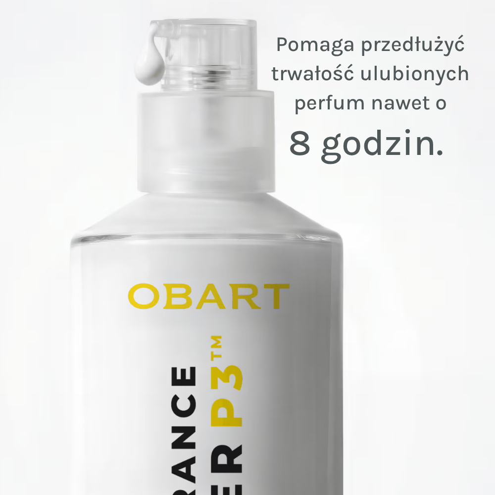FRAGRANCE PRIMER P3 - Baza pod perfumy OBART FRAGRANCE PRIMER P3 (3) OBART Fragrance Primer P3™ - baza pod perfumy, która pomaga przedłużyć trwałość ulubionego zapachu nawet o 8 godzin.