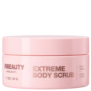 INNBEAUTY PROJECT Extreme Body Scrub Milky Vanilla - puszysty mikro-cukrowy peeling do ciała w różowym słoiczku, 50 g.
