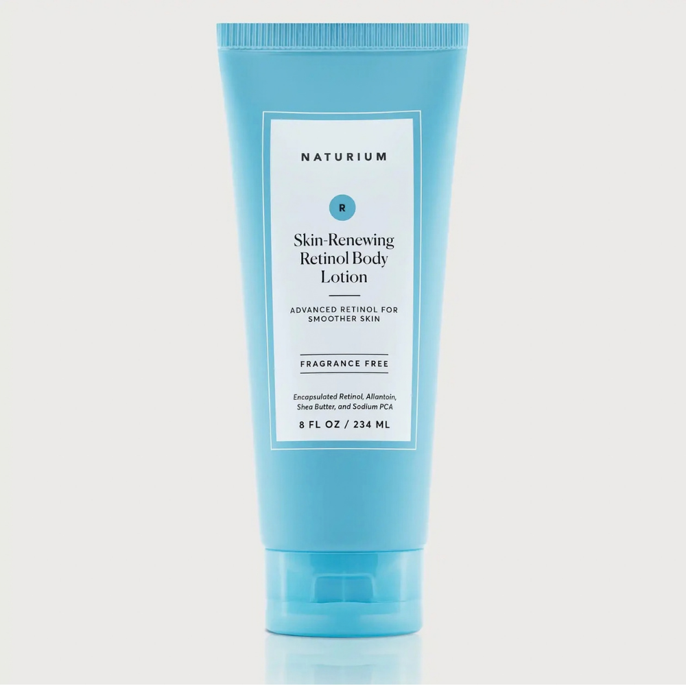 Naturium Skin Renewing Retinol Body Lotion Naturium Skin-Renewing Retinol Body Lotion - wygładzający balsam do ciała z kapsułkowanym retinolem w niebieskiej tubie, 234 ml.