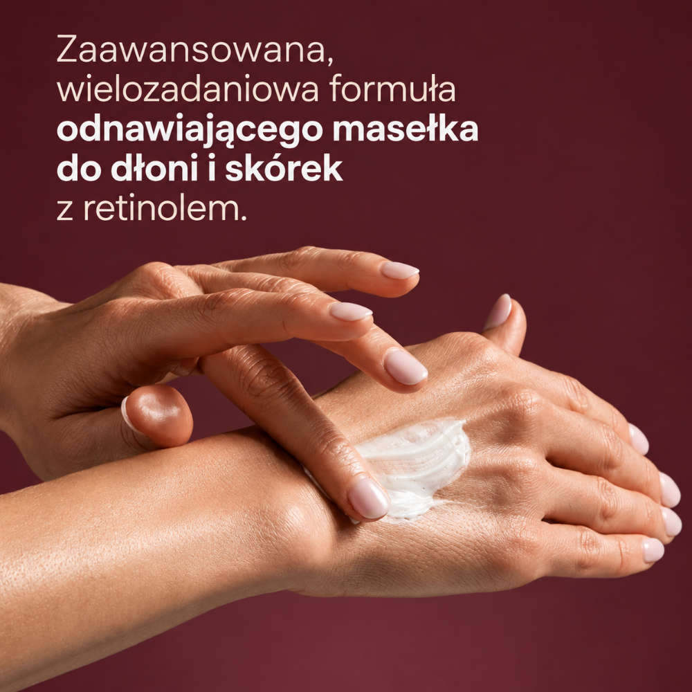Remedy Science Hand & Cuticle Repairing Butter Cream With Retinol - masełko młodości (3) Remedy Science Hand & Cuticle Repairing Butter Cream With Retinol - odnawiające masełko z retinolem do pielęgnacji dłoni i skórek podczas aplikacji.
