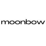 Logotyp marki kosmetycznej Moonbow na białym tle.