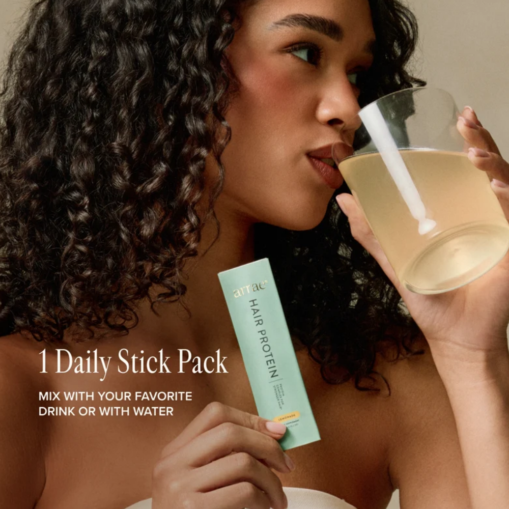 Arrae Hair Protein Hair Growth Stick Packs Lemonade (2) Arrae Hair Protein Hair Growth Stick Packs Lemonade - gęstość zaczyna się od środka