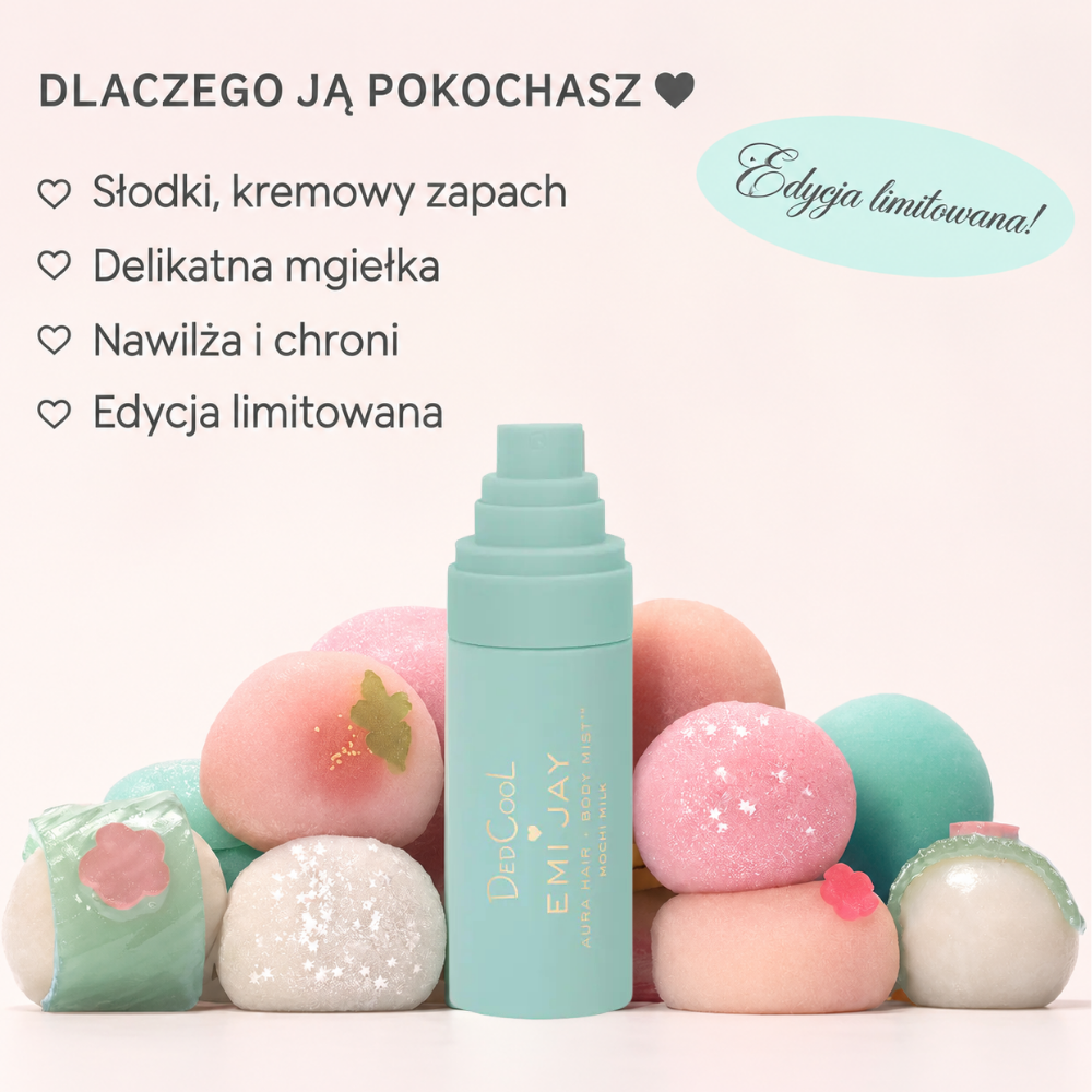 Emi Jay Aura Hair Body Mist mochi milk (4) Emi Jay Aura Hair Body Mist Mochi Milk - zapachowa mgiełka do włosów i ciała