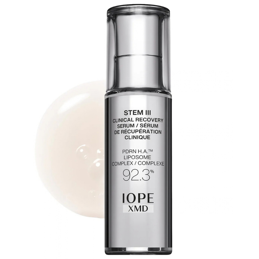 Iope XMD Stem Clinical Recovery Serum - Efekt Skin Boostera Bez Igły Grafika 4 - produkt: IOPE XMD Stem III Clinical Recovery Serum 30 ml - koreańskie serum z 92,3% liposomowym kompleksem PDRN H.A.™ na białym tle, stworzone dla bardziej jędrnej, sprężystej i intensywnie nawilżonej skóry.