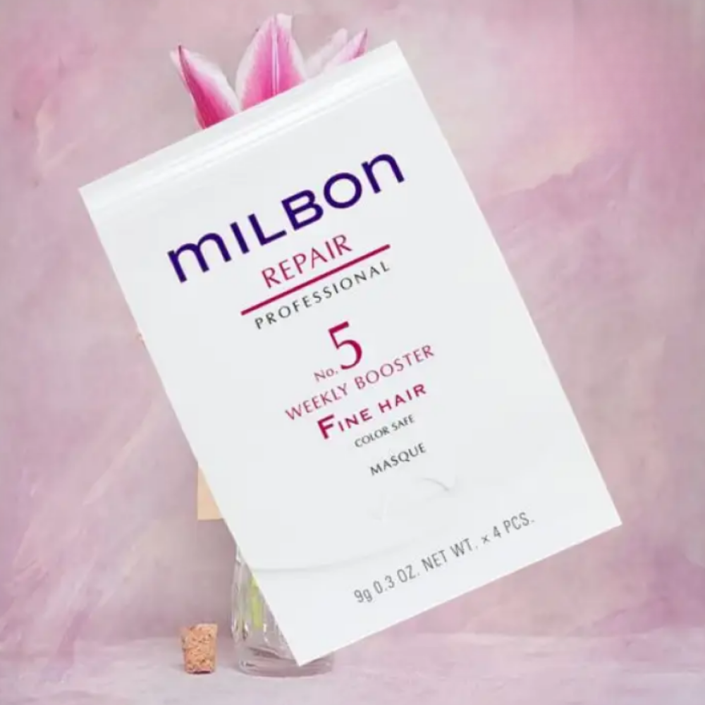Milbon Repair No.5 Weekly Booster Fine Hair (4) Milbon Repair No.5 Weekly Booster Fine Hair - mała fatyga, wielki efekt