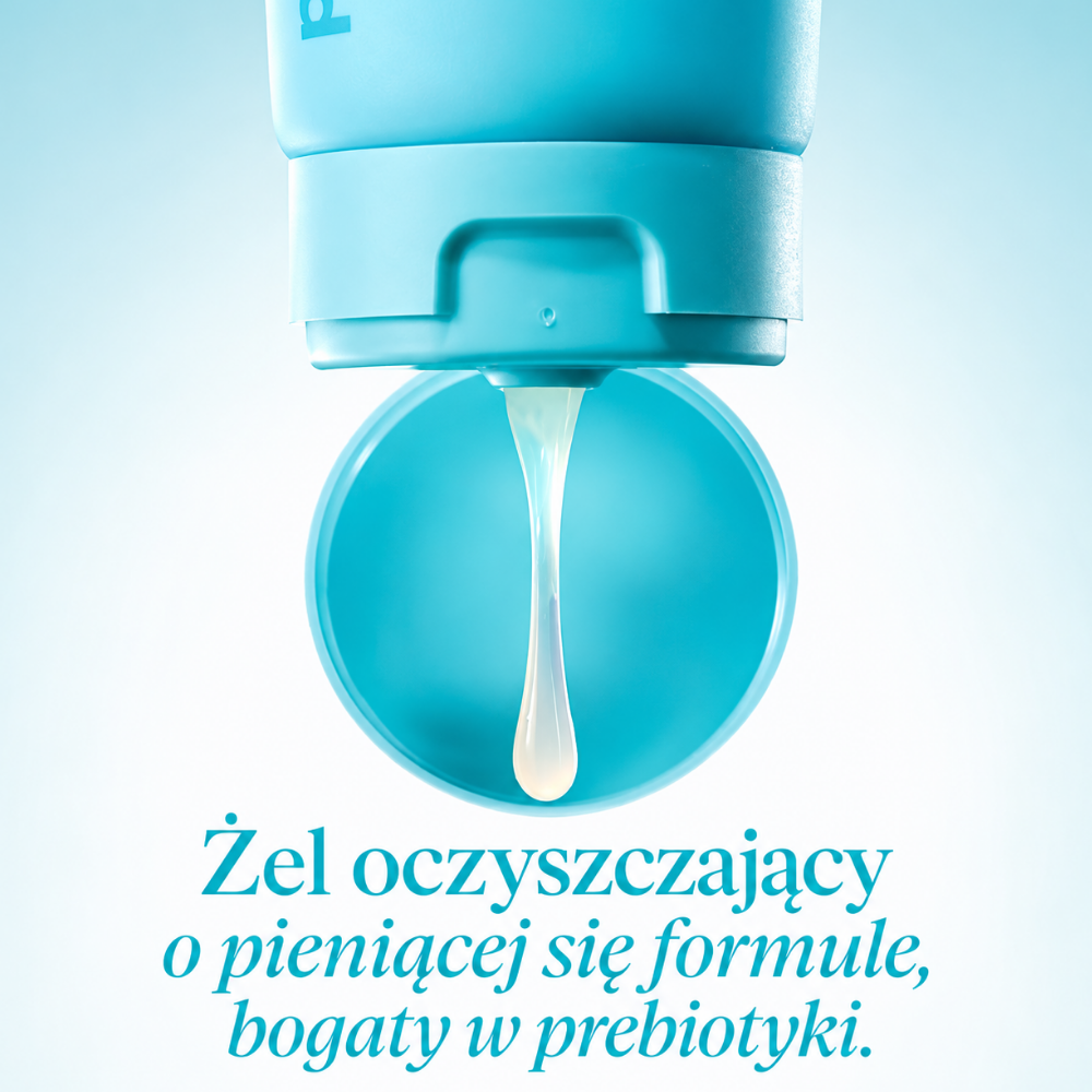 Tula The Cult Classic Face Cleanser Fragrance Free (2) TULA The Cult Classic Face Cleanser Fragrance Free - zbliżenie na delikatną, żelową konsystencję bezzapachowego produktu do oczyszczania twarzy z prebiotykami.