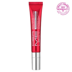 Na zdjęciu znajduje się balsam do ust Dermelect Smooth Upper Lip & Perioral Anti-Aging Treatment, samodzielnie umieszczony na białym tle z oznaczeniem nagrody "Beauty Awards 2023".