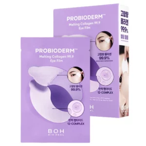 Opakowanie BOH Bio Heal Probioderm Melting Collagen 99.9 Eye Film – kolagenowe płatki pod oczy z kompleksem peptydów 12-Complex.