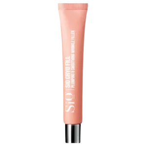 SiO Cryo Fill – plumping & smoothing wrinkle filler w różowej tubce na czarnym tle, kosmetyk wygładzający zmarszczki