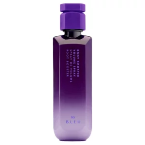 Butelka sprayu Root Booster Volume Spray marki R+Co Bleu na białym tle.