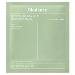 Opakowanie maski w płachcie Refreshing Sea Kelp Mask marki Biodance,