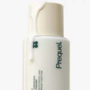 Start 47 Prequel Half & Half Fluid Moisturizer - nawilżający krem w płynie z ceramidami i peptydami, butelka produktu pokazana z bliska.