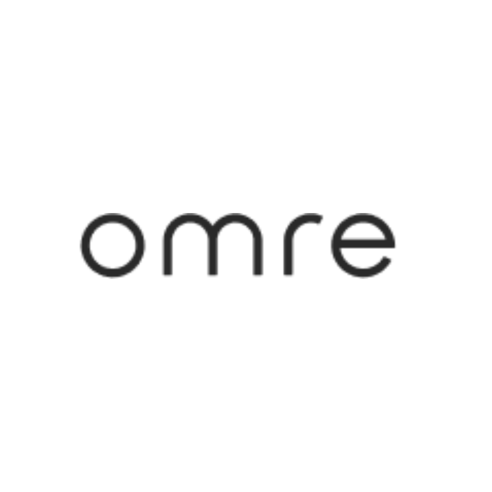 Logo marki Omre w prostym, minimalistycznym stylu na białym tle.