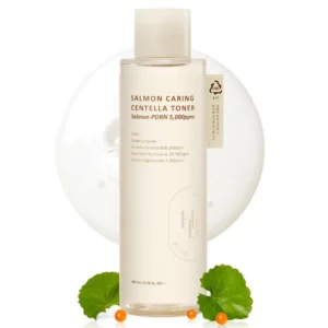Heveblue Salmon Caring Centella Toner – tonik regenerujący z PDRN, centellą i madekasozydem