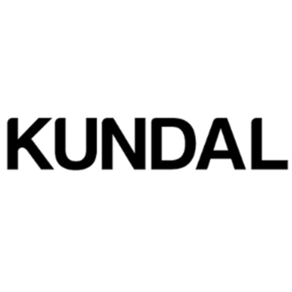 Grafika ukazuje logotyp marki Kundal na białym tle.