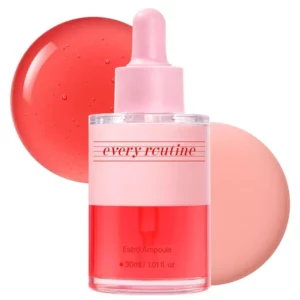 Every Routine Estro Ampoule 30 ml – różowa ampułka do twarzy z pipetą, intensywne serum nawilżające i wygładzające do codziennej pielęgnacji skóry.