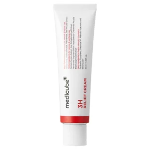 Medicube 3H Relief Cream z lekką, niekomedogenną formułą, idealny do codziennej pielęgnacji skóry wrażliwej i reaktywnej.