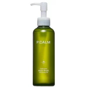 P.CALM UnderPore Holy Basil Cleansing Oil 190 ml – zielony olejek do demakijażu z pompką na białym tle