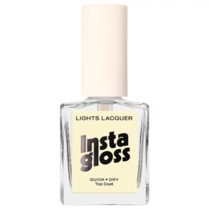 Lights Lacquer Instagloss – bezbarwny szybkoschnący top coat do paznokci 13 ml, efekt szklistości i wysokiego połysku