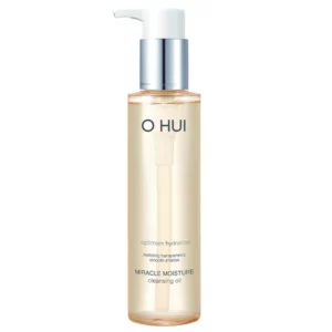 O HUI Miracle Moisture Cleansing Oil – luksusowy koreański olejek do demakijażu twarzy, nawilżający olej oczyszczający z pompką