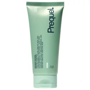 Packshot Prequel Redness Reform Sulfur Cleanser w zielonej tubce, dermokosmetyczny cleanser z siarką, kwasem azelainowym i CICA do codziennego oczyszczania twarzy.