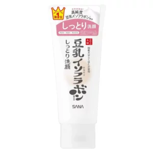 SANA Nameraka Honpo Soy Milk Cleansing Foam – delikatna pianka do mycia twarzy z mleczkiem sojowym w białej tubie z japońskimi napisami.