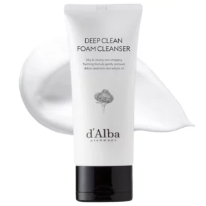 d’Alba White Truffle Deep Clean Foam Cleanser – oczyszczająca pianka do twarzy z białą truflą w eleganckiej tubie.