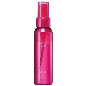 KOSÉ Make Keep Mist – utrwalacz makijażu w sprayu, różowa butelka na białym tle