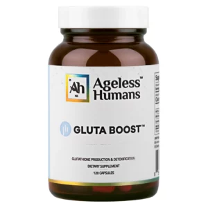 Ageless humans gluta boost suplement diety kapsułki wsparcie równowagi i energii opakowanie 120 kapsułek.