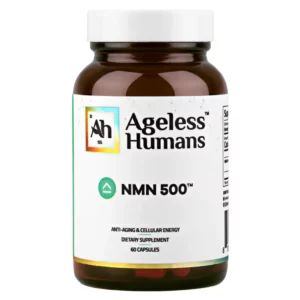 Ageless humans nmn 500 kapsułki suplement diety wsparcie energii i witalności opakowanie 60 kapsułek.