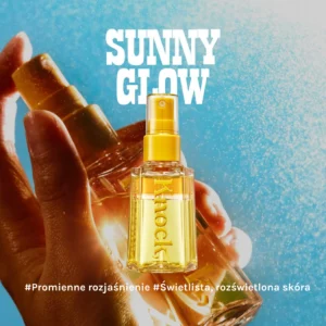 Knock Shaking Serum Mist Sunny Glow – rozświetlająca mgiełka do twarzy, efekt promiennej i świetlistej skóry.