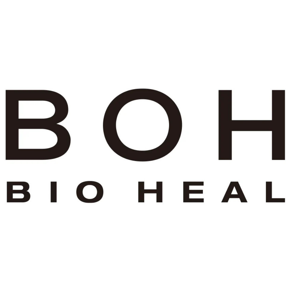 Logo marki Bioheal BOH na jasnym tle w minimalistycznym, nowoczesnym stylu typograficznym.