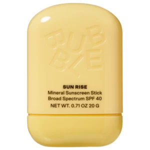 Bubble Sun Rise Mineral Sunscreen Stick SPF 40 kosmetyk przeciwsłoneczny w sztyfcie packshot na białym tle.